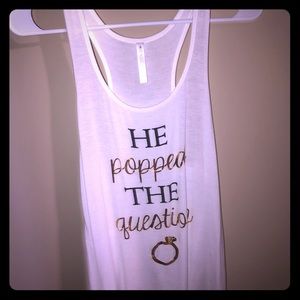 NWOT Engagement Tank for Bride